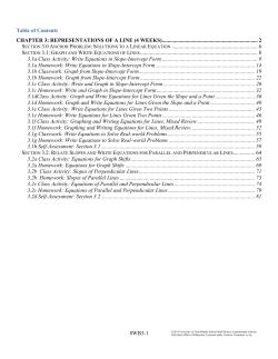 8WB3-1 Table of Contents CHAPTER 3: REPRESENTATIONS OF A