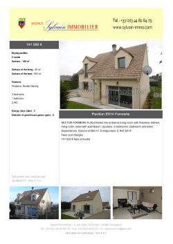 141 500 &euro; Pavilion E014 Formerie