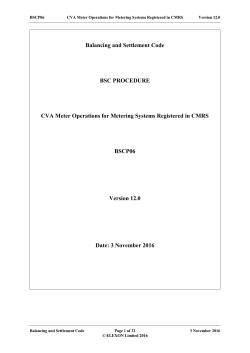 BSCP06 CVA Meter Operations for Metering Systems