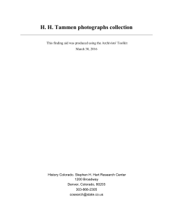 HH Tammen photographs collection