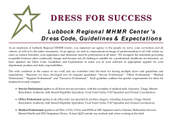 Lubbock Regional MHMR Center Dress Code