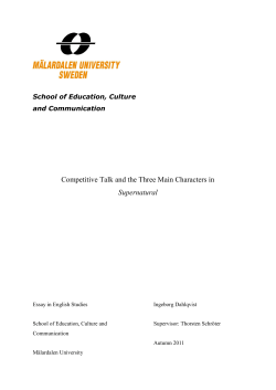 Competitive Talk and the Three Main Characters in