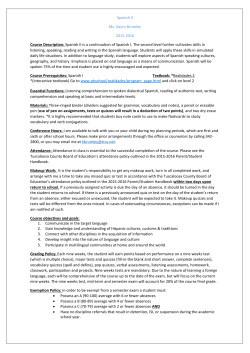Spanish II Syllabus - Tuscaloosa County School System
