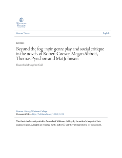noir, genre play and social critique in the novels of Robert Coover