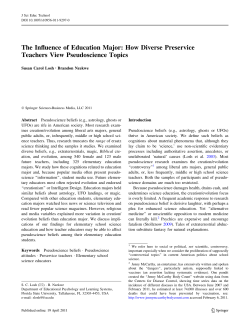 The Influence of Education Major: How Diverse