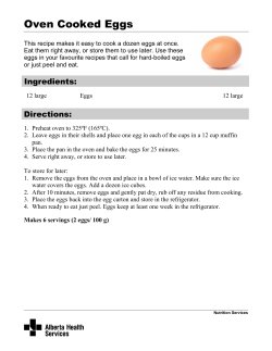 Oven Cooked Eggs - Alberta Health Services