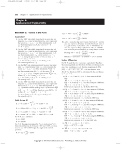 Chapter 6 Applications of Trigonometry