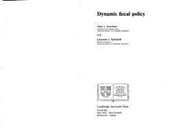 Dynamic Fiscal Policy