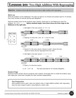 Two-Digit Addition with Regrouping
