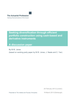 Seeking diversification through efficient portfolio construction using