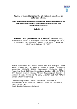 Review of the evidence for the UK national guidelines on safer sex