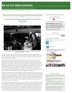 Toward a Better World: Following the Way of Martin Luther King