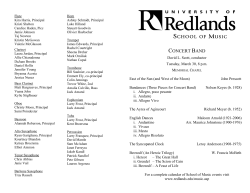 Concert Band - University of Redlands