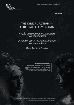 the lyrical action in contemporary drama