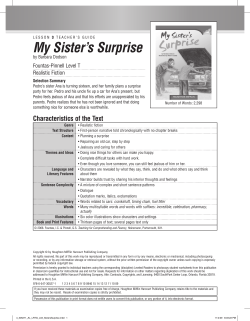 My Sister`s Surprise - Houghton Mifflin Harcourt