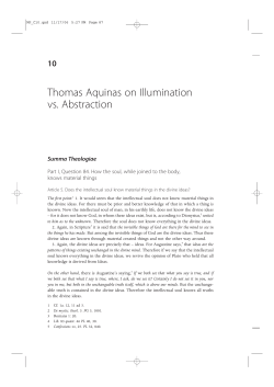 Thomas Aquinas on Illumination vs. Abstraction