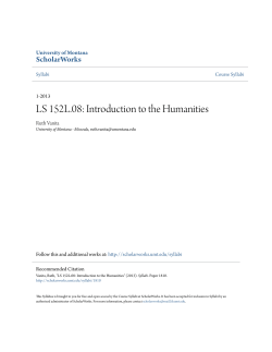 LS 152L.08: Introduction to the Humanities