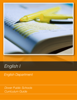english I cover - Dover Public Schools