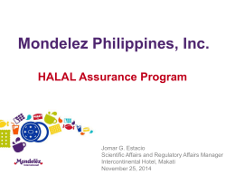 MDLZ Overview - IDCP Halal Philippines