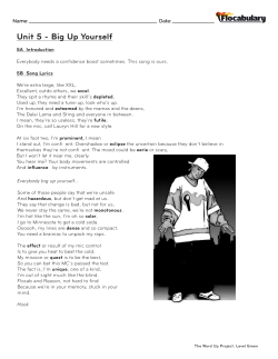 Unit 5 - Big Up Yourself