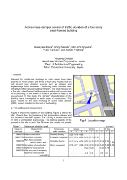 Active-mass-damper Control of Traffic Vibration of a Four