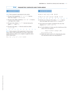 13.6 parametric surfaces and their areas