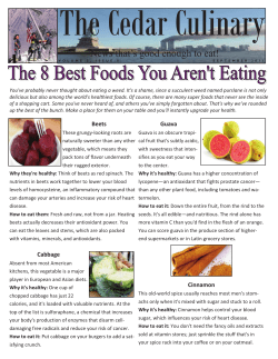 News that`s good enough to eat!