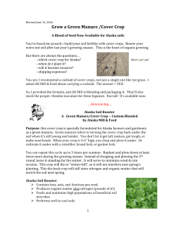 Grow a Green Manure /Cover Crop