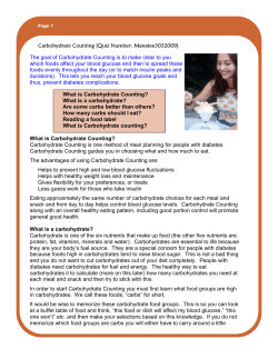Carbohydrate counting