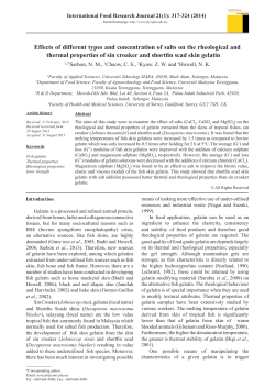 Effects of different types and concentration of salts on the rheological