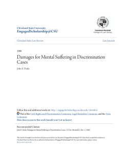 Damages for Mental Suffering in Discrimination Cases