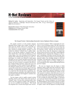 The Unequal Treaties: Understanding Nineteenth-Century - H-Net