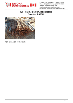 120 - 56 in. x 5/8 in. Rock Bolts.