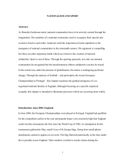 nationalism and sport - Open Research Exeter