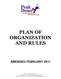 plan of organization and rules