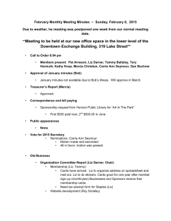 February 2015 Minutes - Horicon Phoenix Program