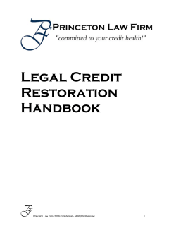 Legal Credit Restoration Handbook