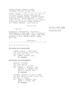 UNITED STATES DISTRICT COURT SOUTHERN