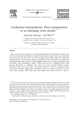 Price manipulation in an emerging stock market