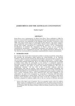 james bryce and the australian constitution