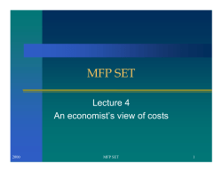 An Economist`s View of Costs