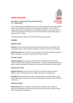 press release - Three Choirs Festival