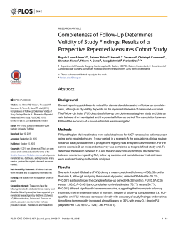 Completeness of Follow-Up Determines Validity of Study Findings