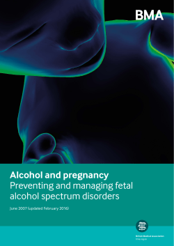 Alcohol and pregnancy Preventing and managing fetal