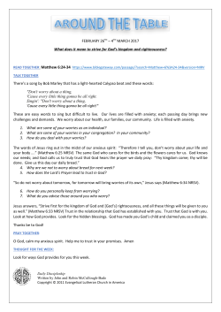 FEBRUARY 26TH &ndash; 4TH MARCH 2017 What does it mean to strive