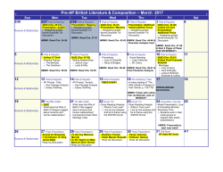 Pre-AP Brit Lit March 2017 - Grove City Area School District