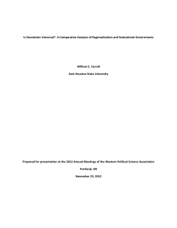 Carroll William Paper - Western Political Science Association