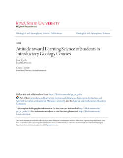 Attitude toward Learning Science of Students in Introductory