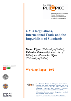 GMO Regulations, International Trade and the Imperialism