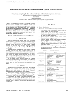 A Literature Review: Form Factors and Sensor Types of Wearable